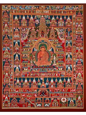 Boudha Gaya Thanka (Brocadeless Thangka)