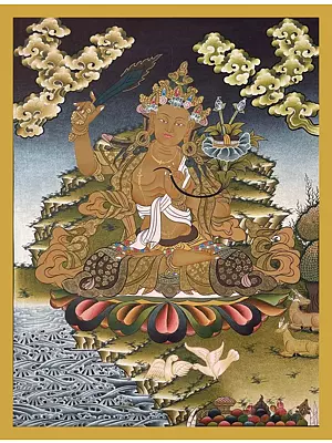 Manjushree Thangka (Brocadeless Thangka)