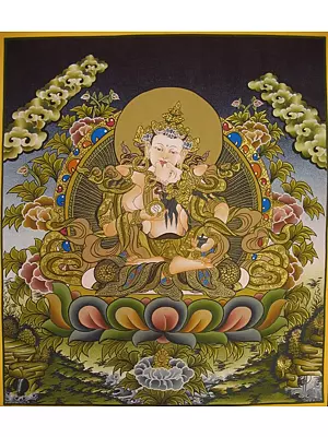 Vajrasattva Shakti (Brocadeless Thangka)