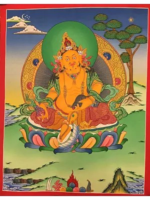 Dzambala (Brocadeless Thangka)