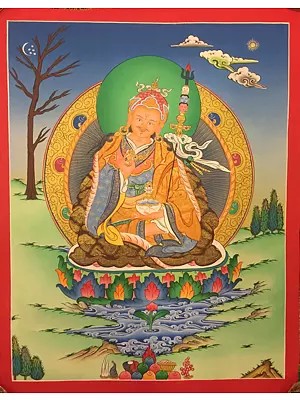 Guru Rinpoche/Guru Padmasambhava thangka (Brocadeless Thangka)
