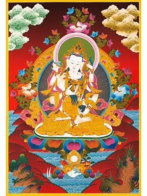 Dorje Sempa Yab Yum Thangka (Brocadeless Thangka)