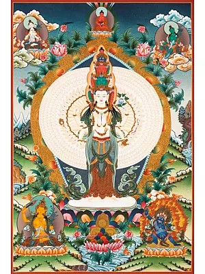 Lokeshvara thangka (Brocadeless Thangka)