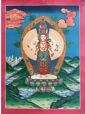 Lokeshvara Thangka (Brocadeless Thangka)