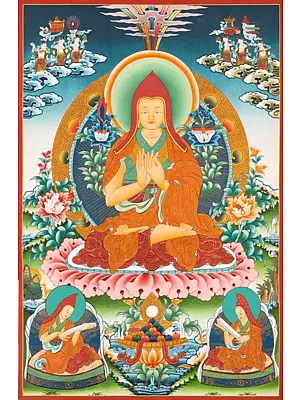 Guru Tsong Khapa (Brocadeless Thangka)