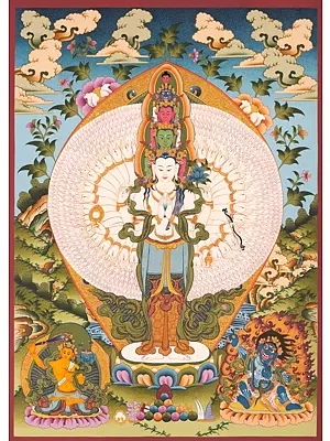 Lokeshvara thangka (Brocadeless Thangka)