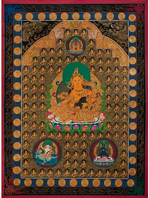Dzambala Thangka (Brocadeless Thangka)
