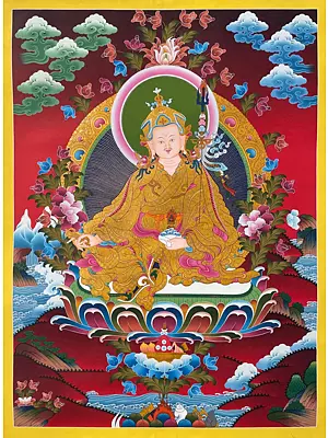 Guru Rinpoche/Guru Padmasambhava Thangka (Brocadeless Thangka)