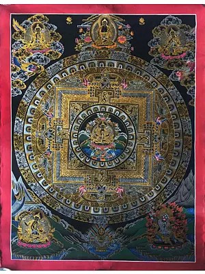 Chengrezing Mandala Thangka (Brocadeless Thangka)