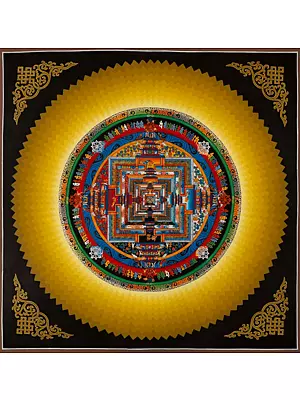 Kalachakra mandala (Brocadeless Thangka)
