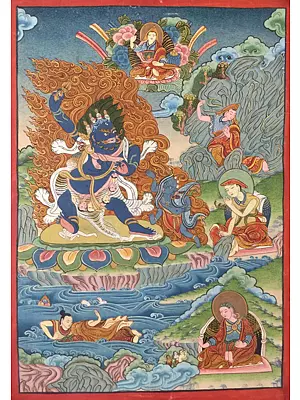 Vajrapani (Brocadeless Thangka)