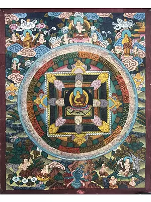 Mandala Thangka (Brocadeless Thangka)