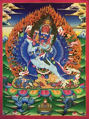 Yamantaka Thangka (Brocadeless Thangka)