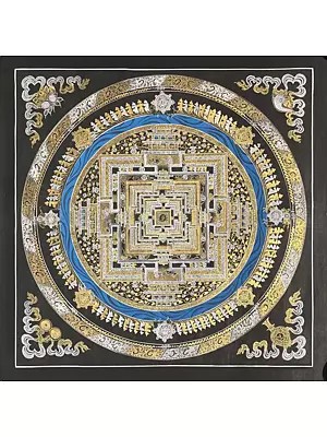 Sunaulo Kalachakra Mandala Thangka (Brocadeless Thangka)