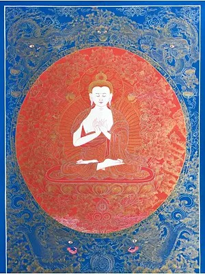Vairocana Buddha Thangka (Brocadeless Thangka)