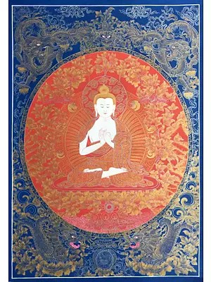 Vairocana Buddha Thangka (Brocadeless Thangka)