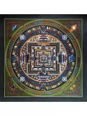 Kalachakra Mandala Thangka (Brocadeless Thangka)