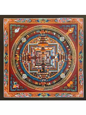 Kalachakra Mandala Thangka (Brocadeless Thangka)