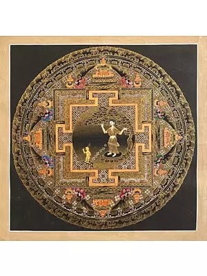 High Quality Mayadevi Mandala Thangka (Brocadeless Thangka)
