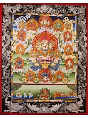 Ganesha Multiple Forms (Brocadeless Thangka)
