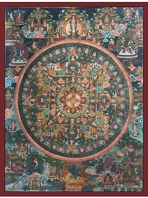 Mandala Thangka (Brocadeless Thangka)