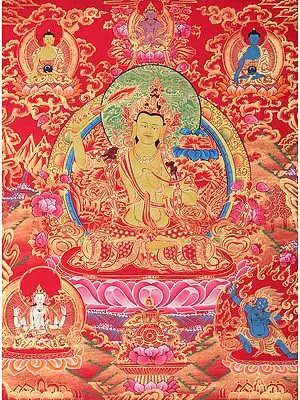 Manjushri Seated On A Pale Pink Lotus