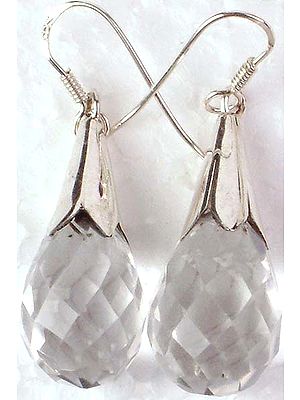 Faceted Crystal Drop Earrings