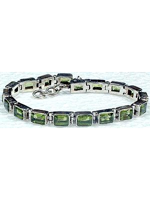 Faceted Peridot Bracelet