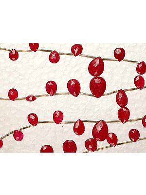 Faceted Ruby Briolette