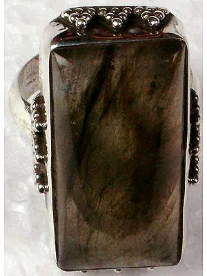 Rectangular Labradorite Ring