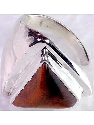 Triangular Tiger Eye Ring