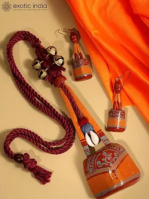 Wood Necklace with Earring Set