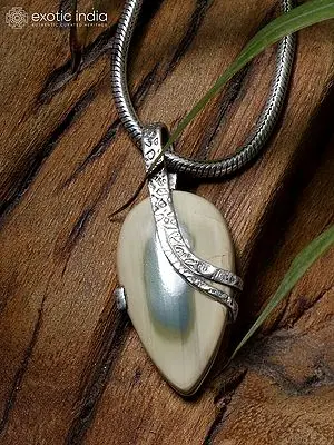 Imperial Jasper Inverted Tear Drop Sterling Silver Pendant