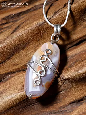 Sterling Silver Wire Wrapped Gemstone Pendant