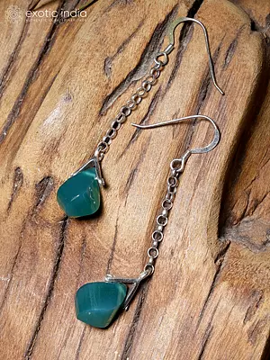 Green Onyx Dangling Earrings