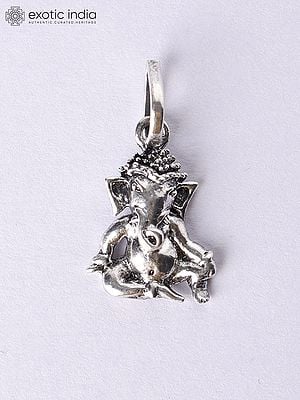 Small Sterling Silver Lord Ganesha Pendant