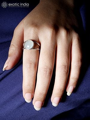Circular Shape Faceted Gemstone Ring