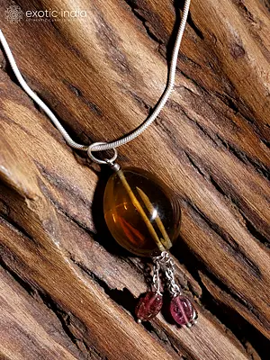 Orange Gold Citrine Gemstone Pendant