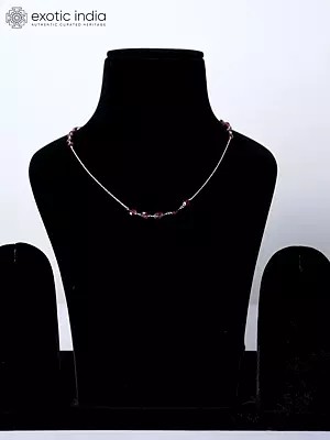 Pink Tourmaline Faceted Gemstone Necklace