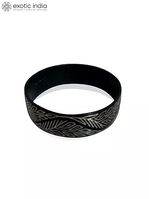 2" Attractive Designer Bracelet | Birdi Artwork | Gunmetal With Real Silver