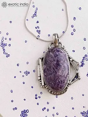 Chaorite Cabochon Pendant in Sterling Silver