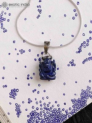 Lapis Lazuli Gemstone Bhagawan Ganesha Pendant