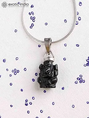 Black Onyx Gemstone Lord Ganesha Pendant