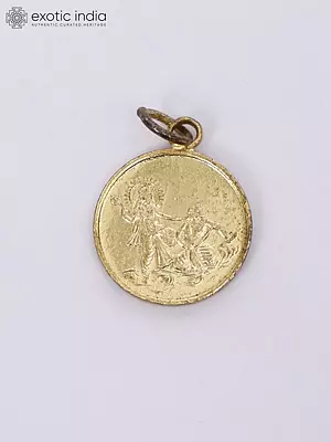 Mahavidya Bagalamukhi Pendant with Bagalamukhi Yantra on Reverse (Two Sided Pendant)