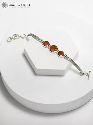 Sterling Silver Jasper Cabochon Bracelet