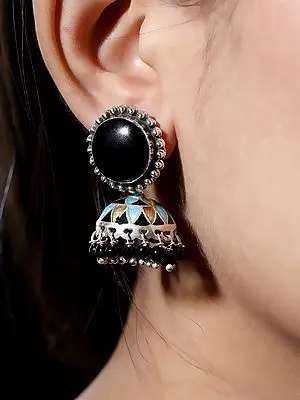 Beautiful Black Onyx Jhumki