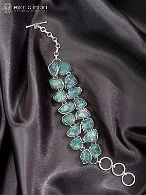 Natural Raw Green Apatite Bracelet