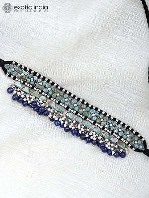 Turquoise Choker with Lapis Lazuli and Pearls