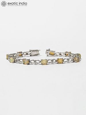 Oval-Cut Opal Gemstone Bracelet
