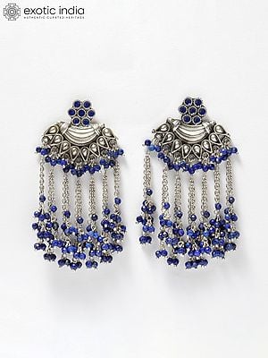 Lapis Lazuli Shower Earrings in Sterling Silver